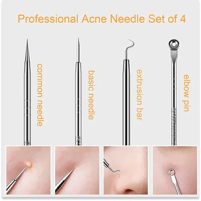 [Gangnam Isle] Blackhead & Pimple Removal Tool Kit – Stainless Steel (4-in-1) — view 3