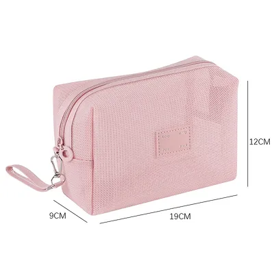 [GANGNAM ISLE] Style 2 Square Cosmetic Bag – Pink