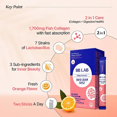 [BB LAB] Low Molecular Collagen Probiotics 60g (2g × 30 Sticks)