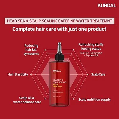 [KUNDAL] Head Spa & Scalp Scaling Caffeine Water Treatment 300ml