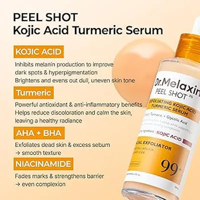 [DR.MELAXIN] Peel Shot Exfoliating Kojic Acid Turmeric Serum 80ml