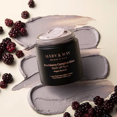 [MARY & MAY] Vegan Blackberry Complex Glow Wash Off Pack 125g — view 3