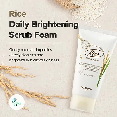 [SKINFOOD] Rice Daily Brightening Scrub Foam 150ml