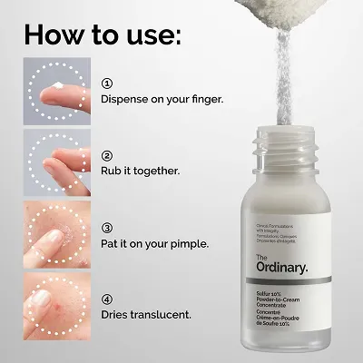 [THE ORDINARY] Sulfur 10% Powder-to-Cream Concentrate 30ml