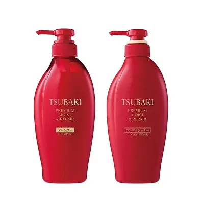 [SHISEIDO] Tsubaki Premium Moist & Repair Shampoo & Conditioner Set 450ML — view 5