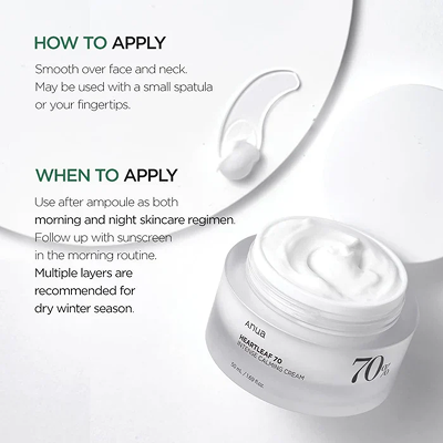 [ANUA] Heartleaf 70% Intense Calming Cream 50ml
