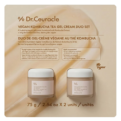 [DR.CEURACLE] Vegan Kombucha Tea Gel Cream 75g