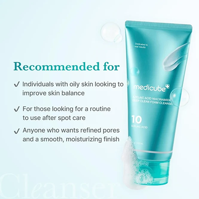 [MEDICUBE] Azelaic Acid Niacinamide Deep Clean Foam Cleanser 120g