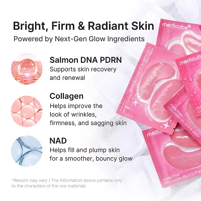 [MEDICUBE] PDRN Pink Collagen Jelly Eye Mask 1 Pairs — view 3