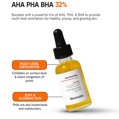 [MINIMALIST] AHA BHA 10% Face Exfoliator 30ml