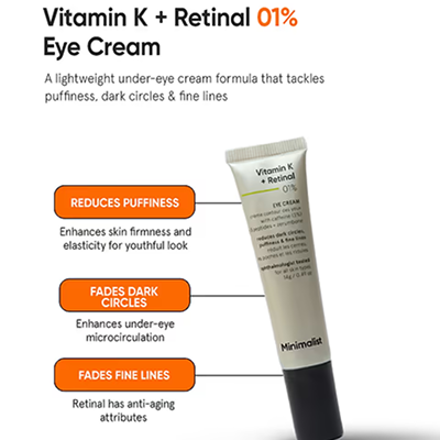 [MINIMALIST] Vitamin K + Retinal 1% Eye Cream 14g